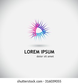 logo multicolored sun circles. Vector