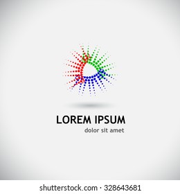 logo multicolored sun circles. Vector