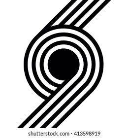 Logo multilevel parking in a circular movement between floors