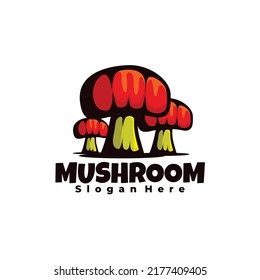 logo Mushroom art illustration vector