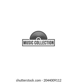 logo for music collection with cassette illustration and simple logo that is easy to recognize