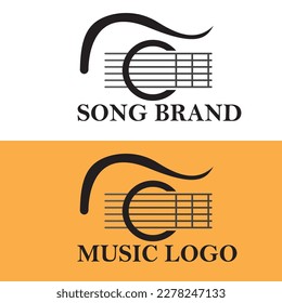  A logo for a music company that is made by song brand.