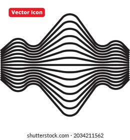 logo music with equalizer vector icon black isolated
