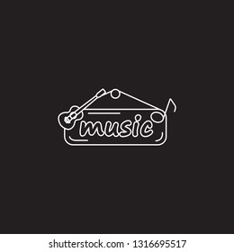 Logo of Music icon. Simple element illustration. Logo of Music symbol design template. Can be used for web and mobile