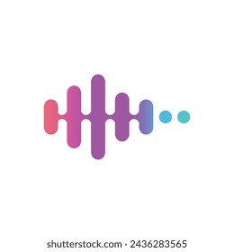 Logo of music with line art syle and modern concept, modern, gradient, music, design Vector. Sound wave logo design vector image