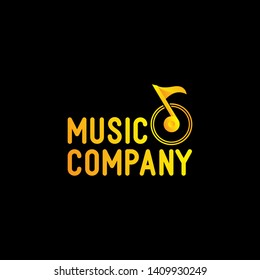 logo music template with elegant style