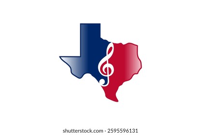 Logo of music with texas design concept