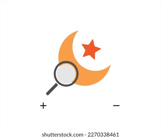 Logo The Muslim searches the sky with binoculars for the new moon (hilal) which marks the start of the Islamic holy month of Ramadan, Muharram (Haji Mabrour and Eid al-Fitr), Dhu al-Qi'dha.