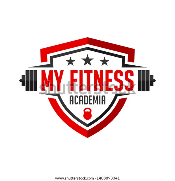 Logo My Fitness Academy You Company Stock Vector (Royalty Free) 1408893341