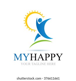 Logo My Happy Icon Element Template Design Logos