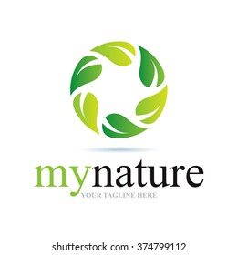 Logo My Nature Icon Element Template Design