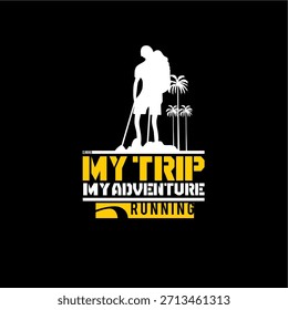 Logotipo Mi viaje Mi aventura Vector