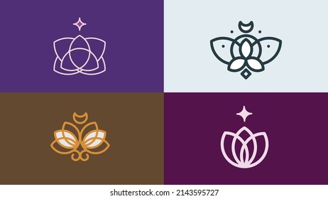 logo mystical holistic icon magic witch lines