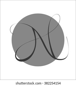 logo n, calligraphic sign
