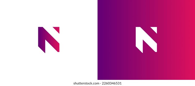 logo N geometry lines design. Outstanding professional elegant trendy awesome artistic modern N AN logotype initial based Alphabet icon.