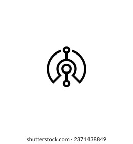 Logo n initial n technology design elegant simply art corporate