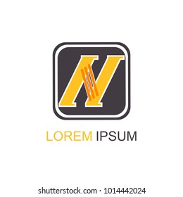 Logo n letter. Isolated on white background.