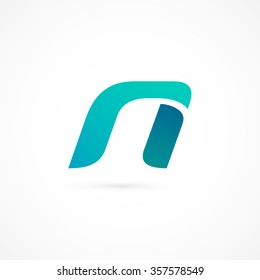 Logo n letter. Isolated on white background. Vector illustration, eps 10.