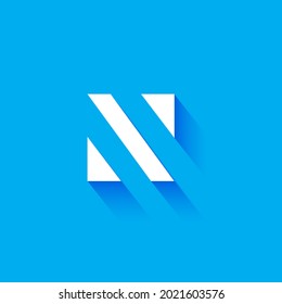 Logo of a N vector icon Text logo, Simple and clean, flat design, Suitable for communication company or service