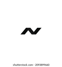 Logotipo N con fondo blanco y que puede utilizarse para un logotipo comercial