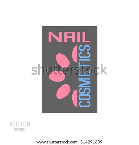 Logo Nails Business Nail Technician Nail Stock Vector Royalty