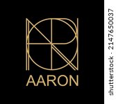 Logo name of AARON for personal branding identity. Typography design. Lineart and monogram. Letter A, A, R, O, and N combination.