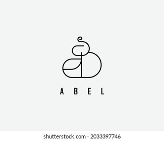 logo name Abel usable logo design for private logo, business name card web icon, social media icon