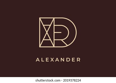 logo name Alexander. usable logo design for private logo, business name card web icon, social media icon