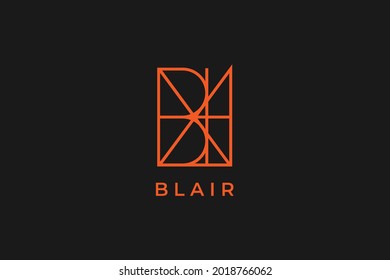 logo name Blair, usable logo design for private logo, business name card web icon, social media icon