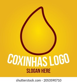 LOGO NAME BRAZILIAN COXINHAS MASCOT YELLOW