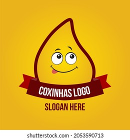 LOGO NAME BRAZILIAN COXINHAS MASCOT YELLOW