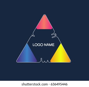 Logo name color vector by illustration.