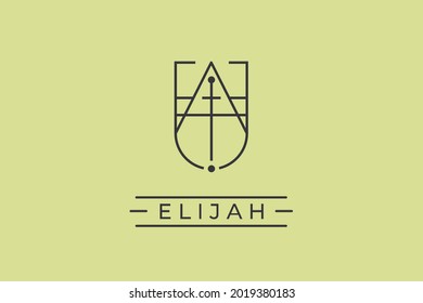 Logo-Name Elijah. verwendbares Logo-Design für privates Logo, Visitenkarten-Web-Icon, Social Media-Symbol