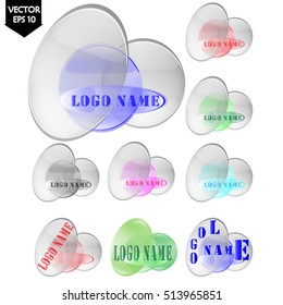 Logo name. logotype. Background. Isolated