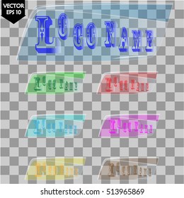 Logo name. logotype. Background. Isolated
