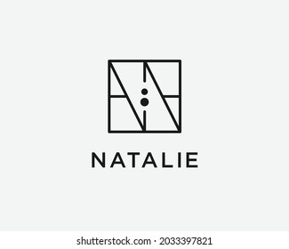 logo name Natalie usable logo design for private logo, business name card web icon, social media icon