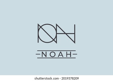 logo name noah. usable logo design for private logo, business name card web icon, social media icon
