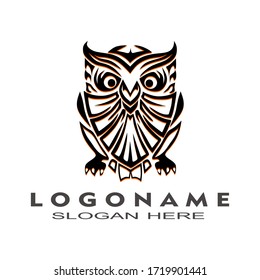logo name. owl logo design art