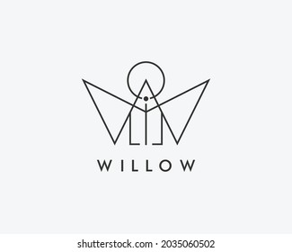logo name Willow usable logo design for private logo, business name card web icon, social media icon
