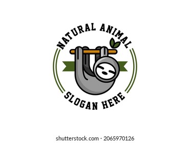 Logo Natural Animal With Circle Green Color For Restaurant Beverages And Food