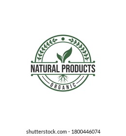 logo for natural products with leaves that reflect naturalness