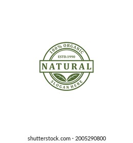 logo for natural products in white background