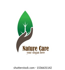 Logo Nature Care Icon Element Template Design 
