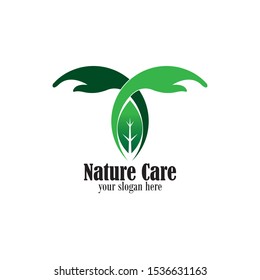 Logo Nature Care Icon Element Template Design 
