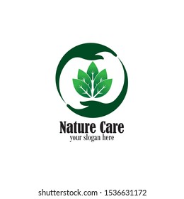 Logo Nature Care Icon Element Template Design 
