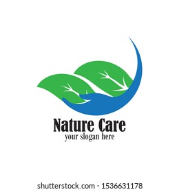 Logo Nature Care Icon Element Template Design 

