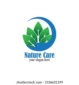 Logo Nature Care Icon Element Template Design 
