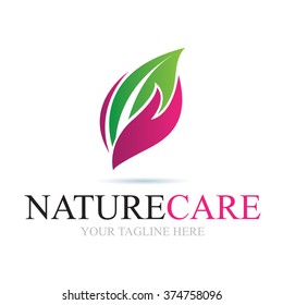 Logo Nature Care Icon Element Template Design Logos