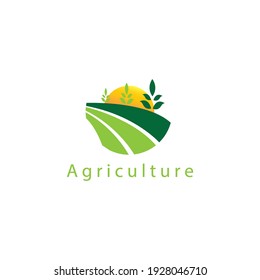 logo nature circle agricultural symbol vector design illustration