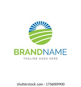 logotipo de círculo natural, diseño vectorial, totalmente editable